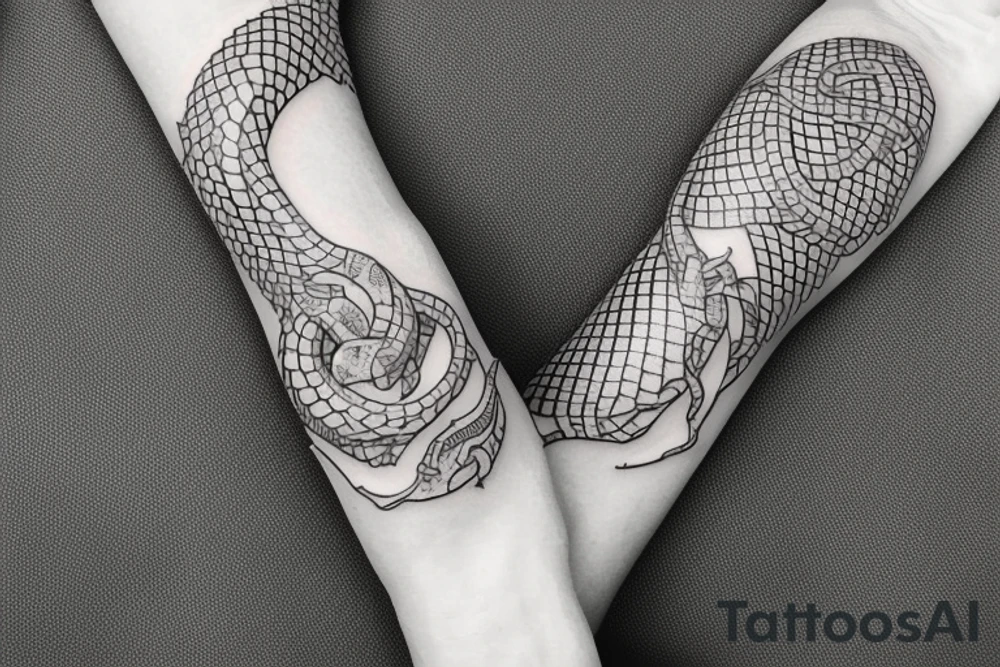 snake wrapping around wrist tattoo idea