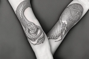 snake wrapping around wrist tattoo idea