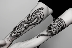 snake wrapping around wrist tattoo idea