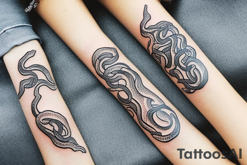 snake wrapping around wrist tattoo idea