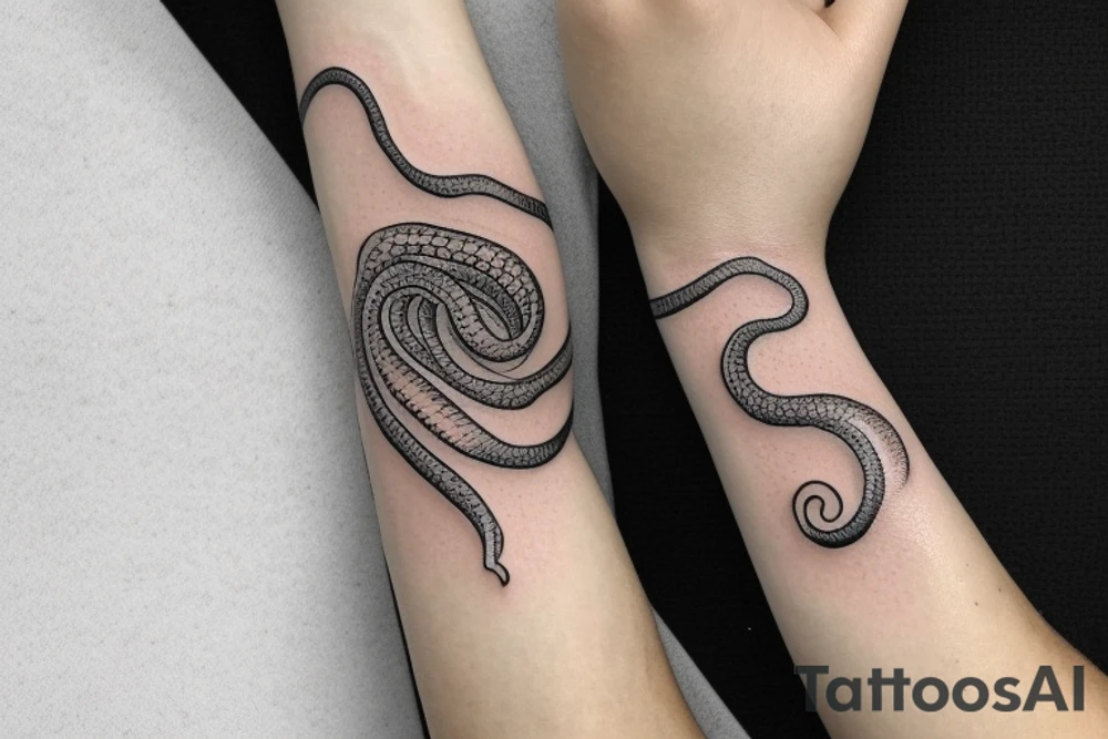snake wrapping around wrist tattoo idea
