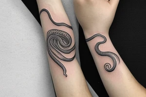 snake wrapping around wrist tattoo idea