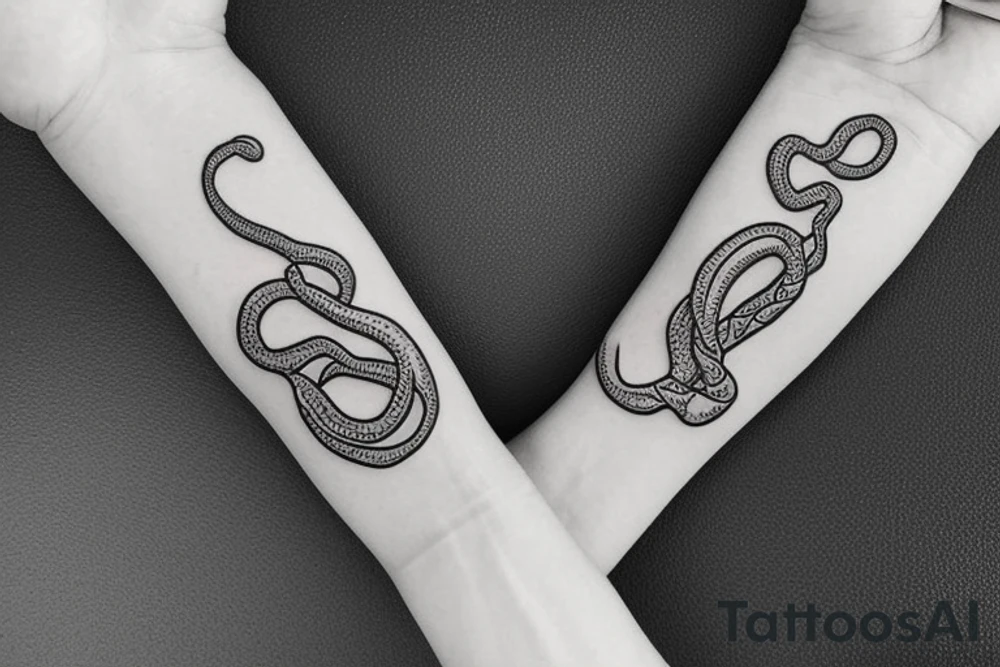 snake wrapping around wrist tattoo idea