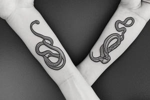 snake wrapping around wrist tattoo idea