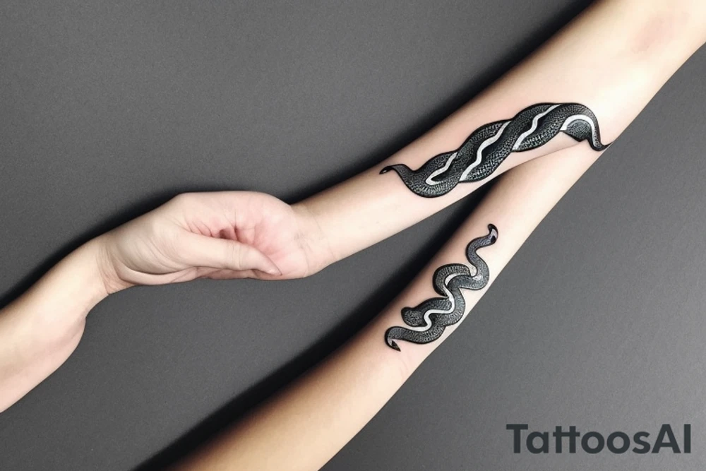 snake wrapping around wrist tattoo idea