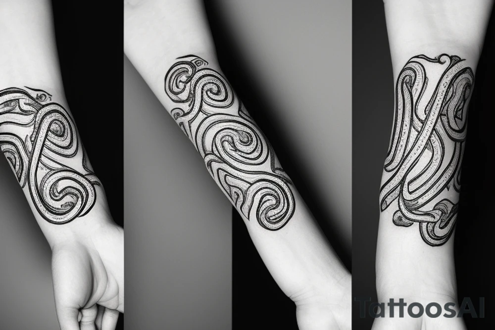 snake wrapping around wrist tattoo idea