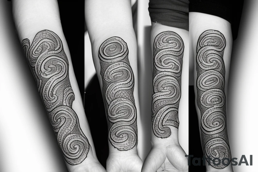 snake wrapping around wrist tattoo idea