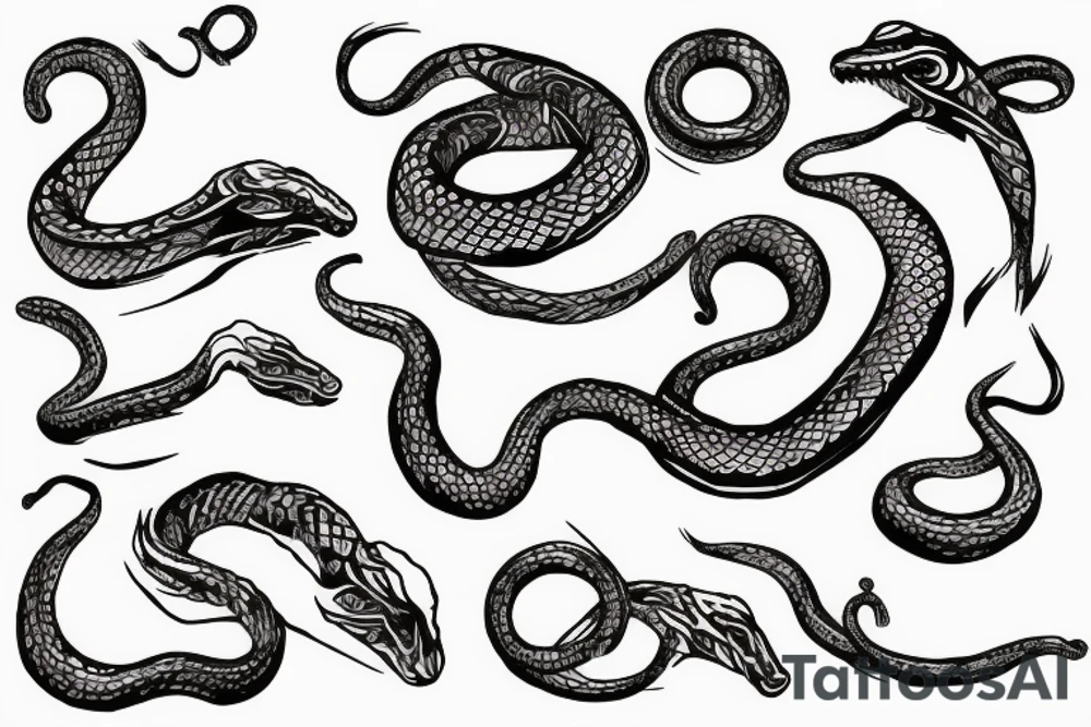 snake wrapping around wrist tattoo idea