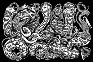 snake wrapping around wrist tattoo idea