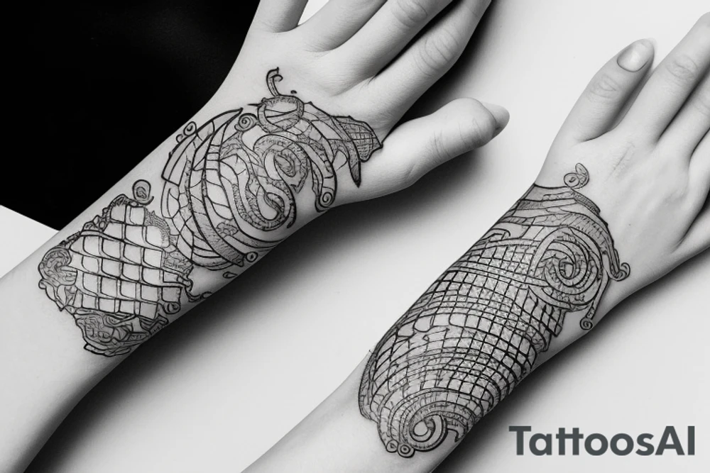 snake wrapping around wrist tattoo idea