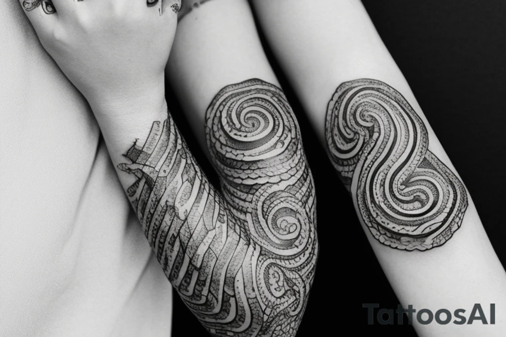 snake wrapping around wrist tattoo idea