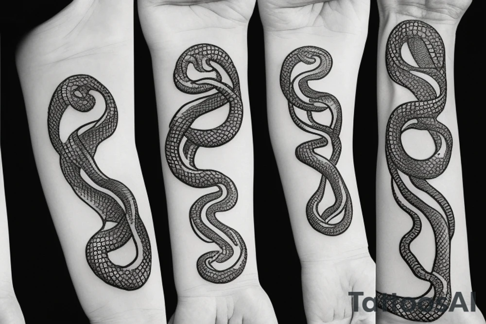 snake wrapping around wrist tattoo idea