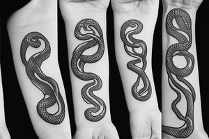snake wrapping around wrist tattoo idea
