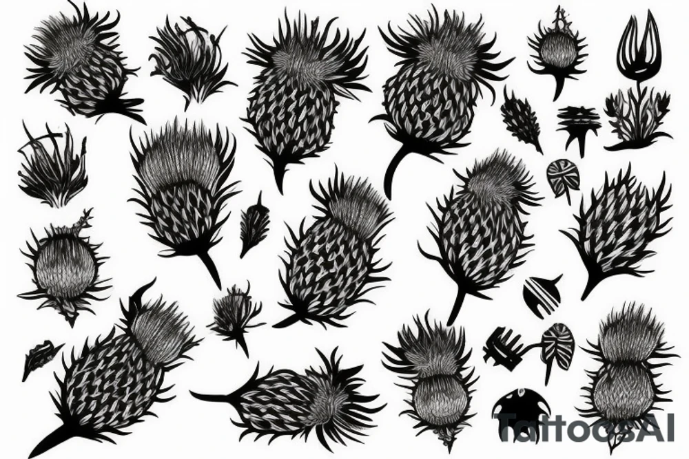 scottish thistle tattoo idea