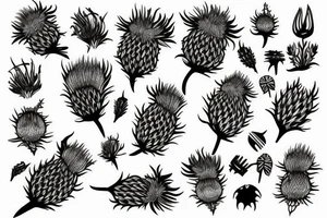 scottish thistle tattoo idea