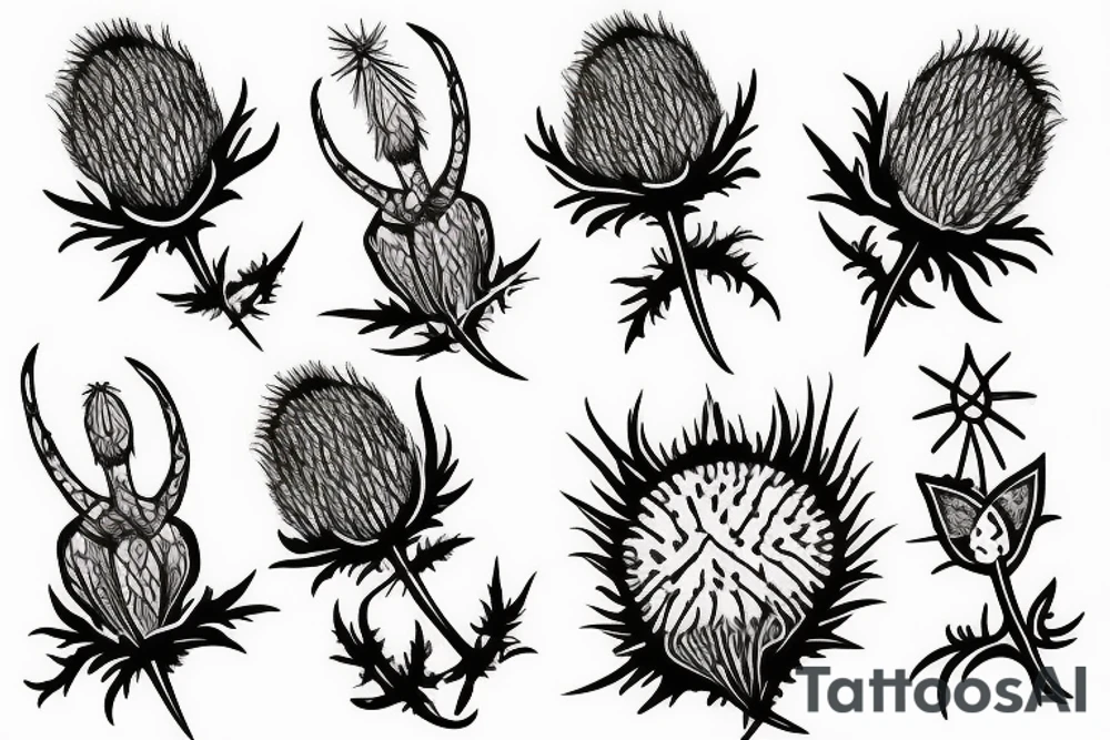 scottish thistle tattoo idea