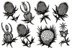 scottish thistle tattoo idea