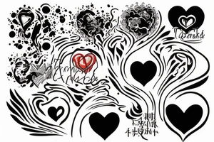 one point tattoo
tammy
big red heart with text which is "Takashi's Possession" tattoo idea