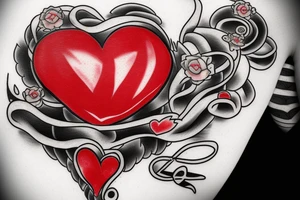 one point tattoo
tammy
big red heart with text which is "Takashi's Possession" tattoo idea