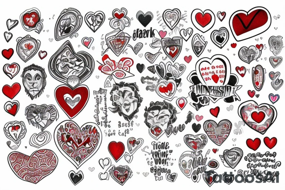 small size
tammy
big red heart with text which is "Takashi's Possession" tattoo idea