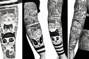 Cat in sweater tattoo idea