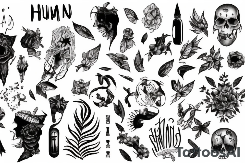 human which falling in minds tattoo idea
