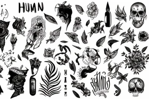 human which falling in minds tattoo idea