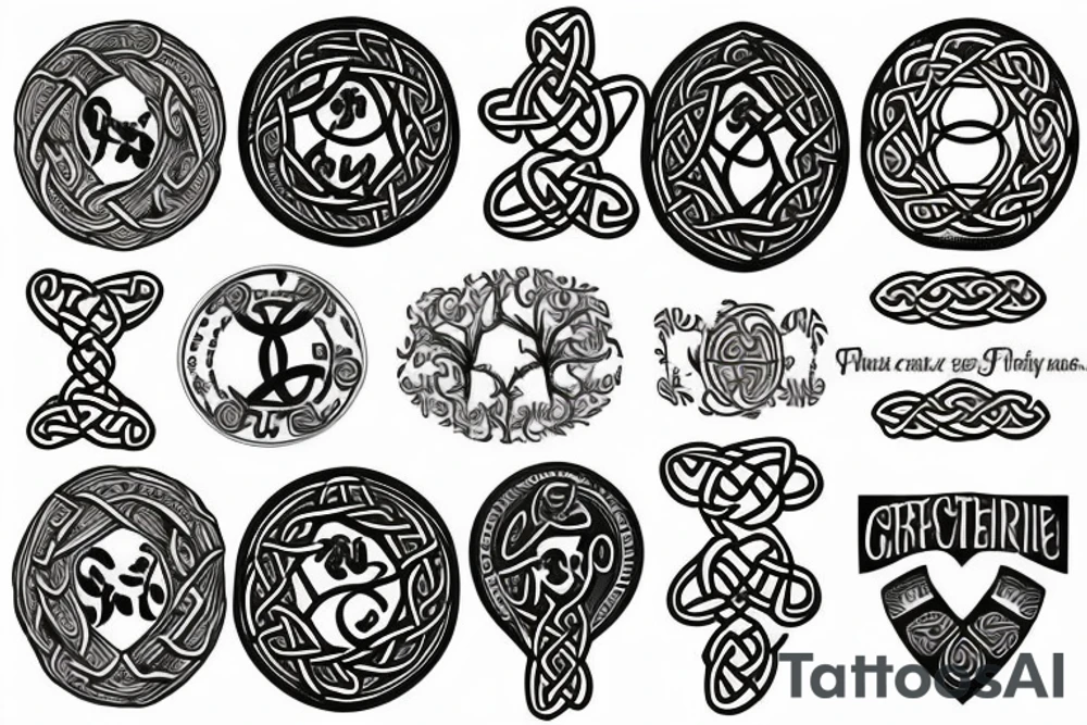 Celtic family tree tattoo idea