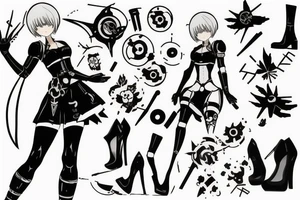 2b from Nier automata tattoo idea