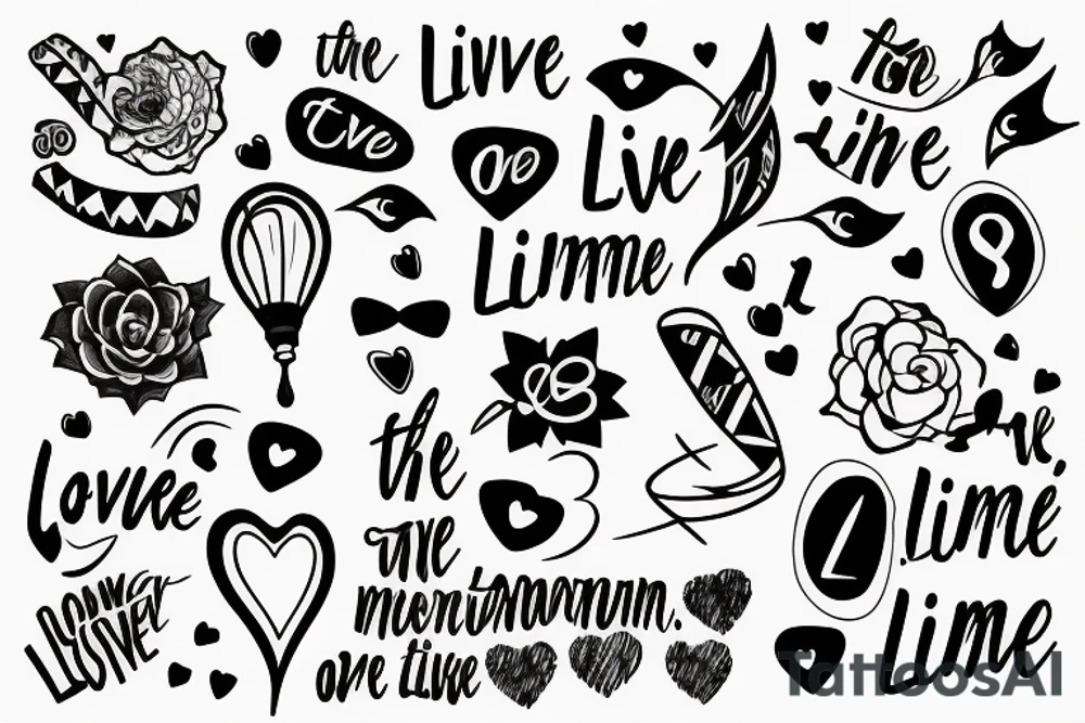 Live in the moment, love life tattoo idea