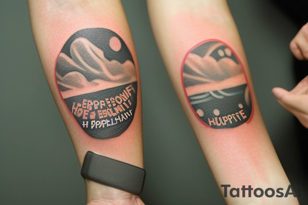 This short, inspirational phrase reminds you to enjoy life to the fullest and to be present in the here and now. It's a reminder that happiness and fulfillment are often found in life's small moments. This text is well-suited for a small tattoo on your arm and can serve as a constant reminder to appreciate life. Of course, it's important to take ample time to reflect on your choice and ensure that this text truly resonates with you. tattoo idea
