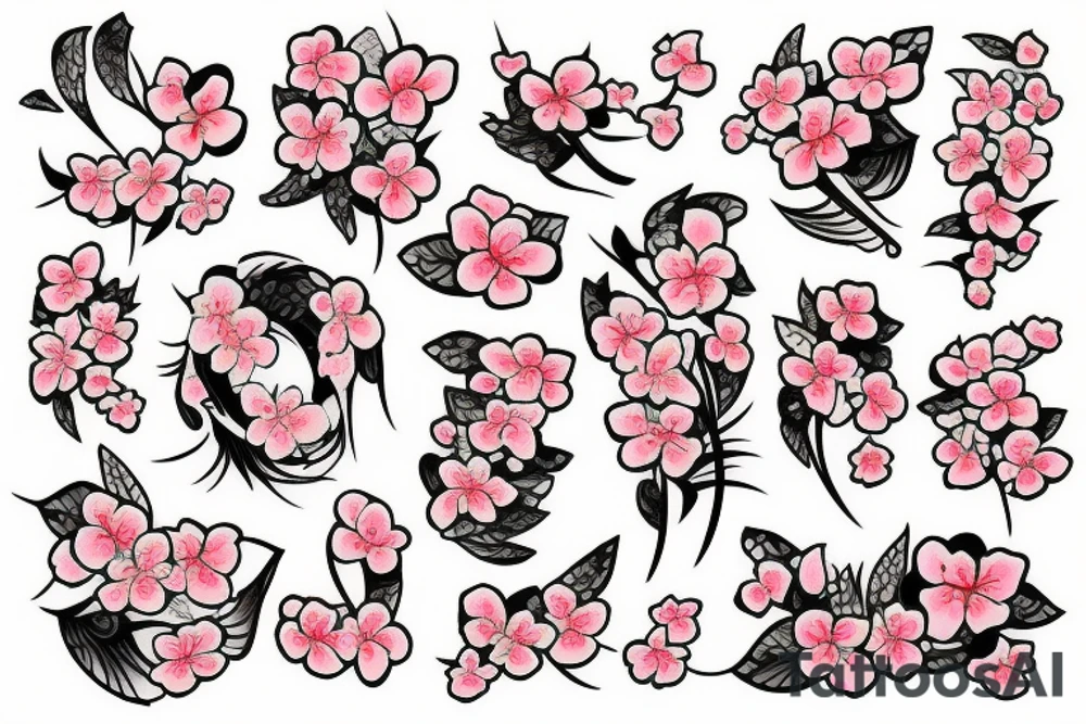 cherry blossoms tattoo idea