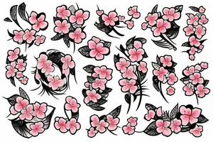 cherry blossoms tattoo idea