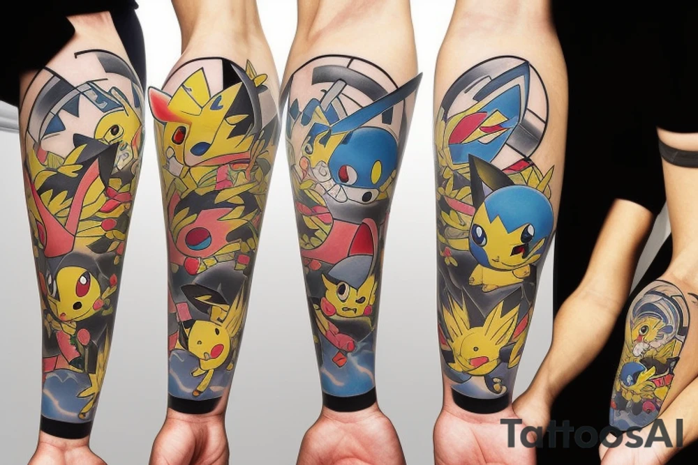 Pokemon nostalgia armband tattoo idea