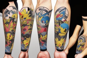 Pokemon nostalgia armband tattoo idea