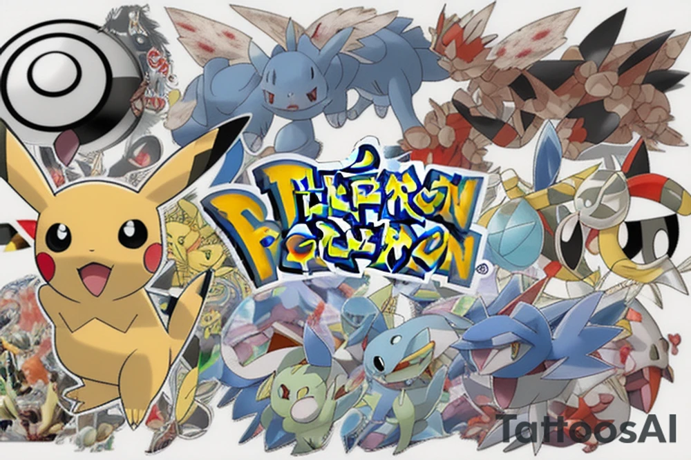 Pokemon nostalgia armband tattoo idea