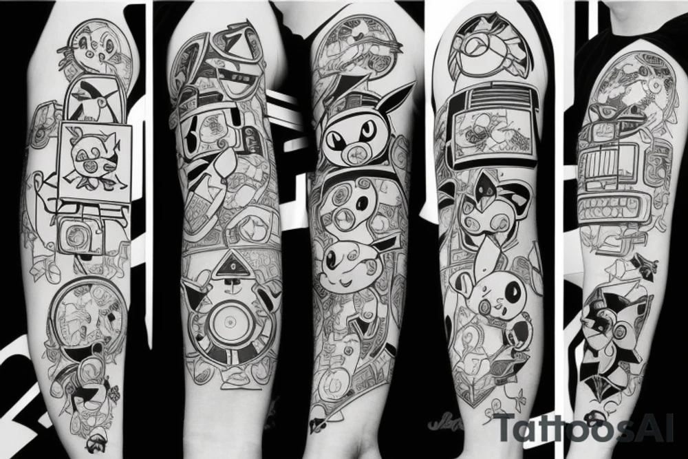 Pokemon nostalgia armband tattoo idea