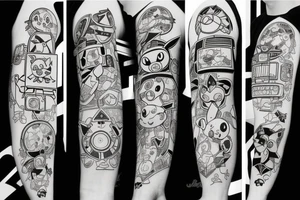 Pokemon nostalgia armband tattoo idea