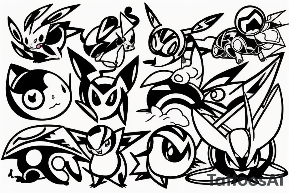Pokemon nostalgia armband tattoo idea