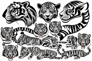 tiger head in old school style tattoo tattoo idea