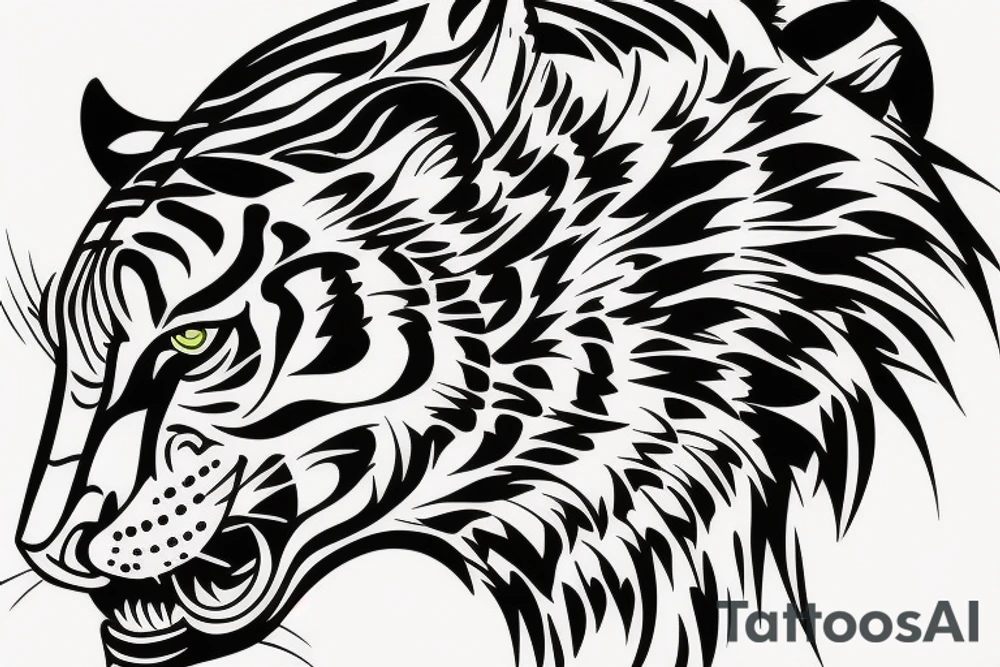 tiger head in old school style tattoo tattoo idea