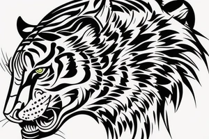 tiger head in old school style tattoo tattoo idea