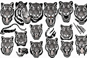 tiger head in old school style tattoo tattoo idea