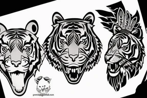 tiger head tattoo idea