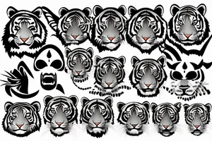 tiger head tattoo idea