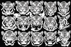 tiger head tattoo idea