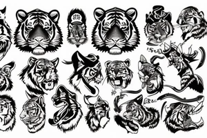 tiger head tattoo idea
