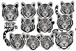 tiger head colorful tattoo idea