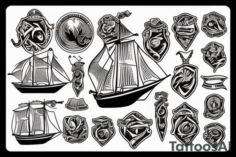 caravel ship tattoo idea