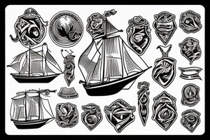 caravel ship tattoo idea